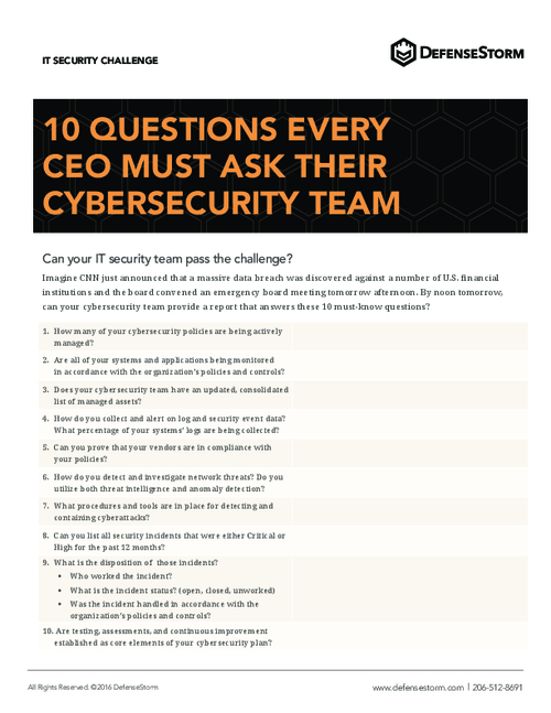 10 Questions Every Ceo Must Ask Their Cybersecurity Team