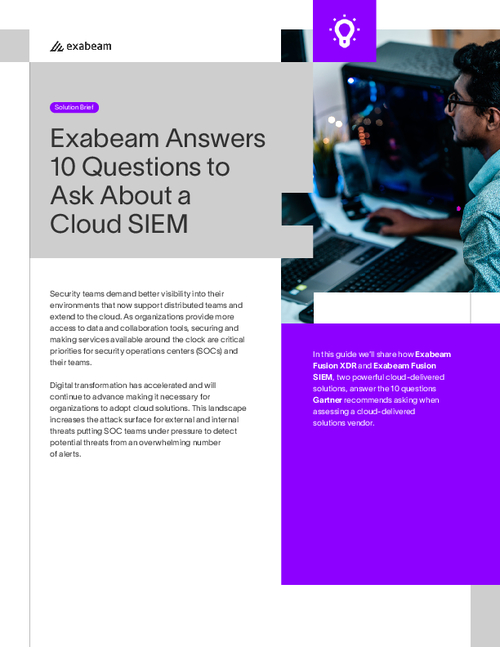 10 Questions to Ask About a Cloud SIEM