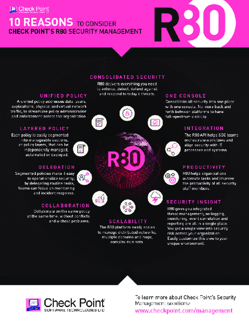 10 Reasons to Consider Check Point's R80 Security Management