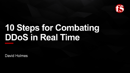 10 Steps for Combating DDoS in Real Time