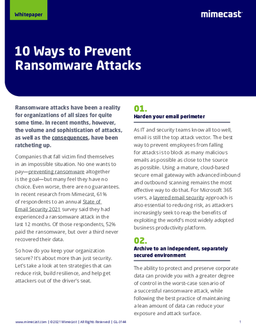 10 Ways to Prevent Ransomware Attacks