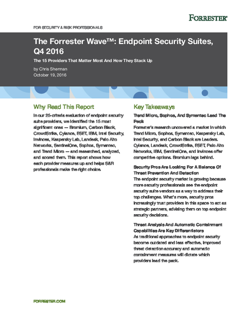 The 15 Endpoint Security Providers that Matter Most and How They Stack Up