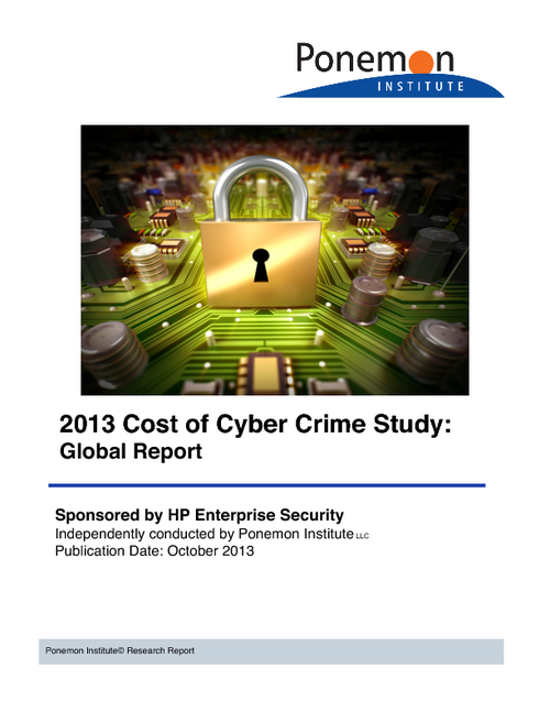 2013 Cost  of Cyber Crime Study