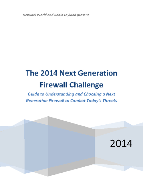 The 2014 Next Generation Firewall Challenge