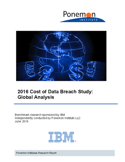2016 Cost of Data Breach Study: Global Analysis