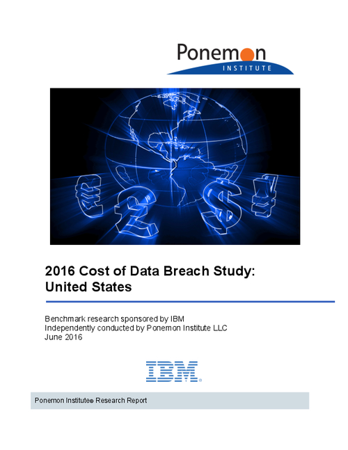 2016 Cost of Data Breach Study: United States