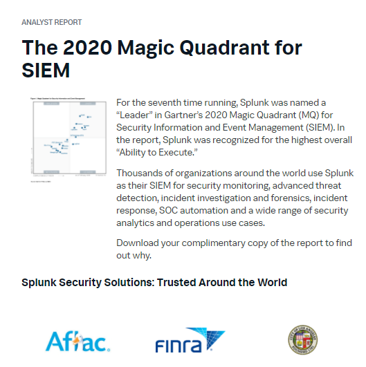 2020 Magic Quadrant for SIEM