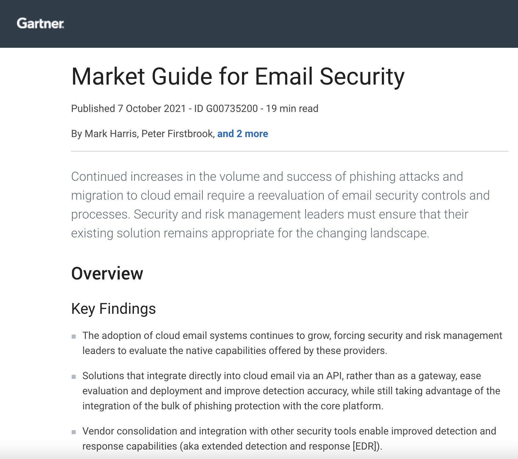 2021 Gartner Market Guide for Email Security BankInfoSecurity