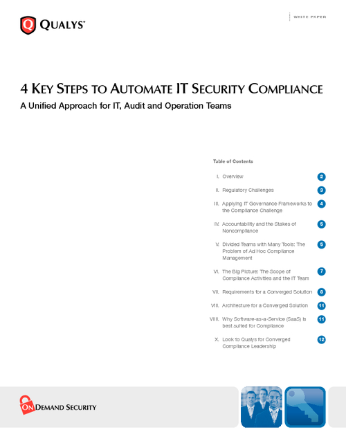 4 Key Steps to Automate IT Security Compliance
