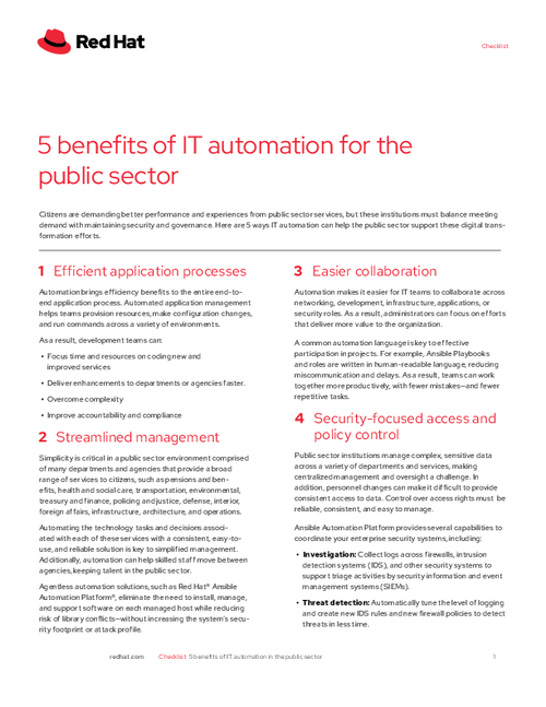 5 Benefits of IT Automation for the Public Sector