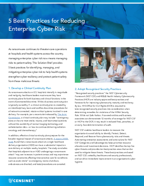 5 Best Practices for Reducing Enterprise Cyber Risk