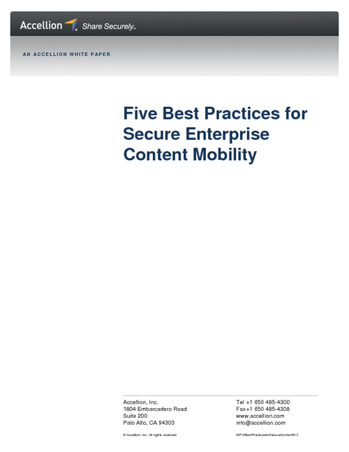 5 Best Practices for Secure Enterprise Content Mobility