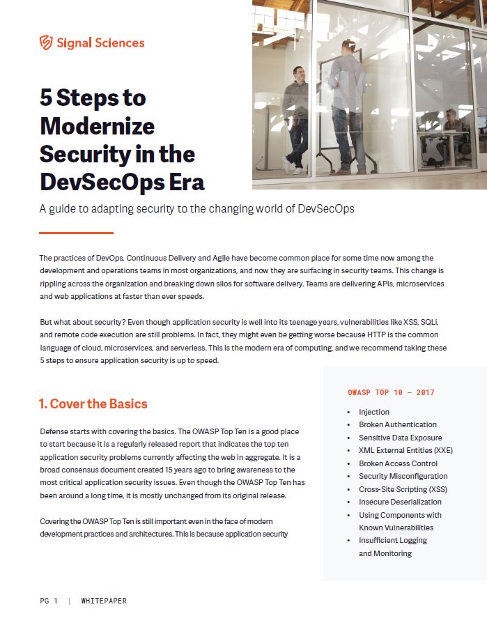 5 Steps to Modernize Security in the DevSecOps Era