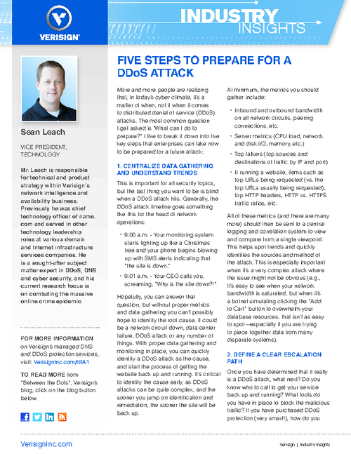 5 Steps to Prepare for a DDoS Attack