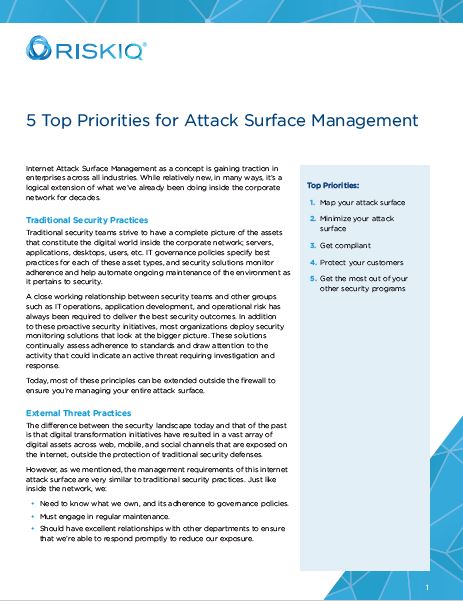 5 Top Priorities for Attack Surface Management