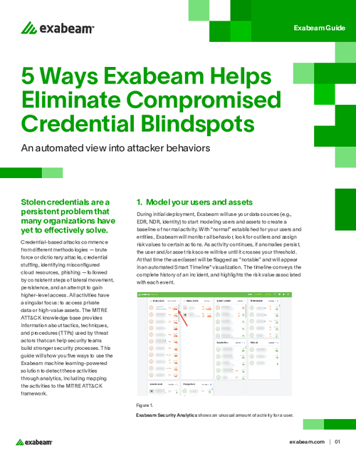 5 Ways Exabeam Helps Eliminate Compromised Credential Blindspots