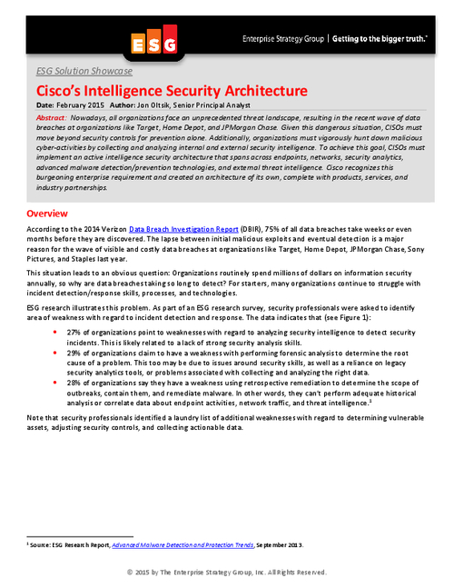 6 Requirements Experts Say You Need for an Intelligent Security Architecture