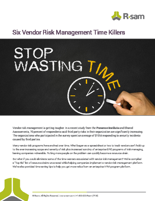 6 Vendor Risk Management Time Killers