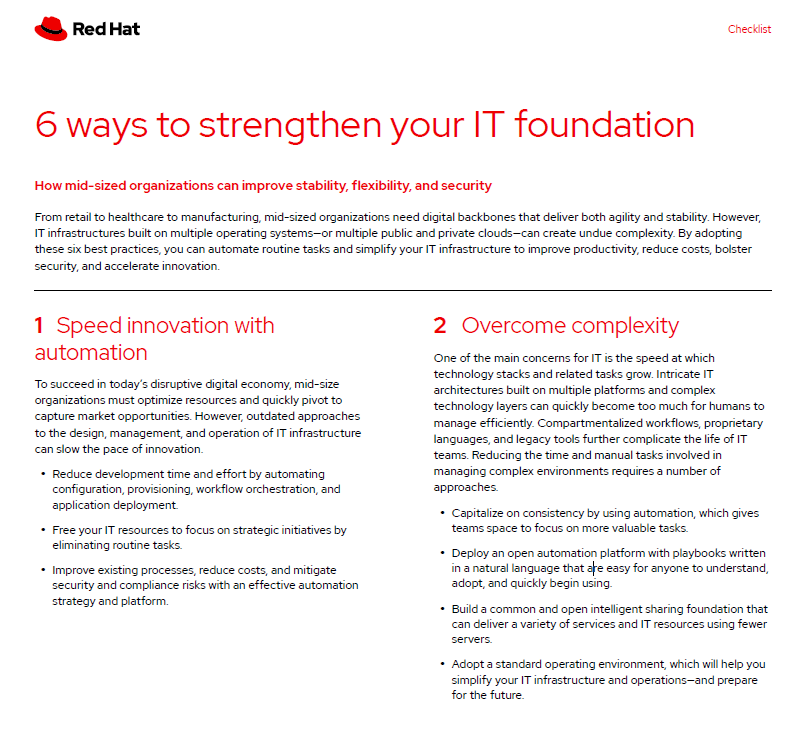 6 Ways to Strengthen your IT Foundation