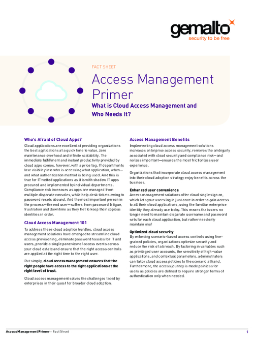 Access Management Primer