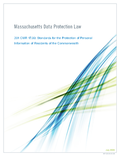 Achieving Compliance with Massachusetts Data Protection Act