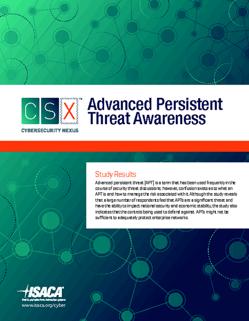 Advanced Persistent Threat Awareness Study Results