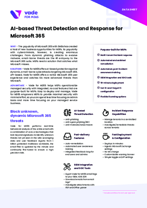 AI-Based Threat Detection and Response for Microsoft 365