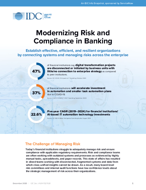 Analyst Report: Modernizing Risk & Compliance in Banking