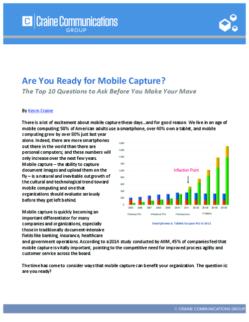Are You Ready for Mobile Capture?