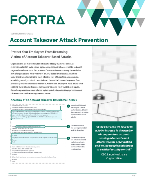 ATO Attacks: How to Prevent Account Takeover-Based Email Attacks