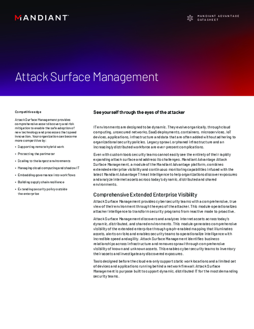 Attack Surface Management: See Yourself Through the Eyes of the Attacker