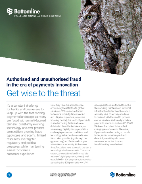 Authorised and Unauthorised Fraud in the Era of Payments Innovation