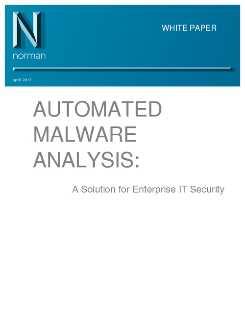 Automated Malware Analysis: A Solution for IT Enterprise Security