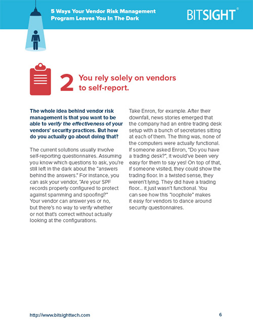 Avoiding Blind Spots in Vendor Self-Reports Assessments