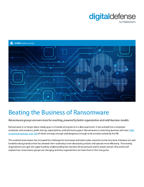 Beating the Business of Ransomware