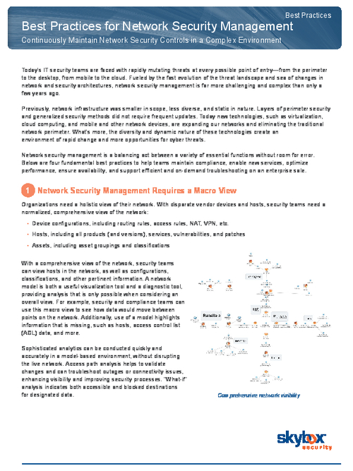 Best Practices: 4 Steps for More Automated, Adaptable Network Security Management