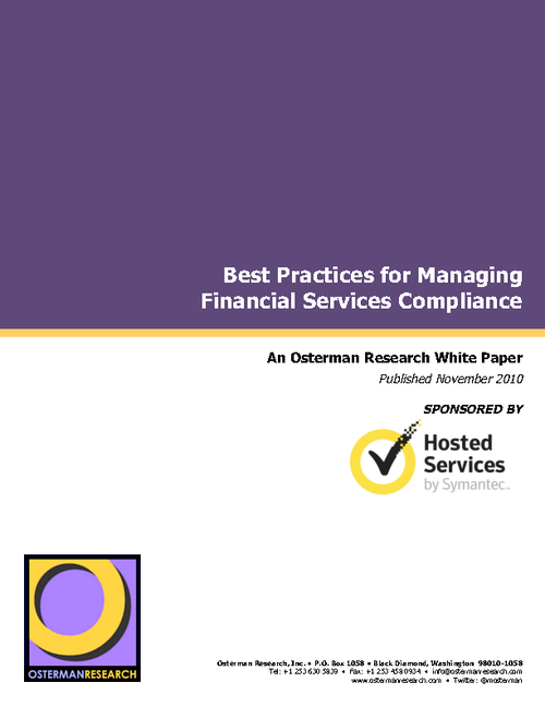 Best Practices for Managing Financial Services Compliance