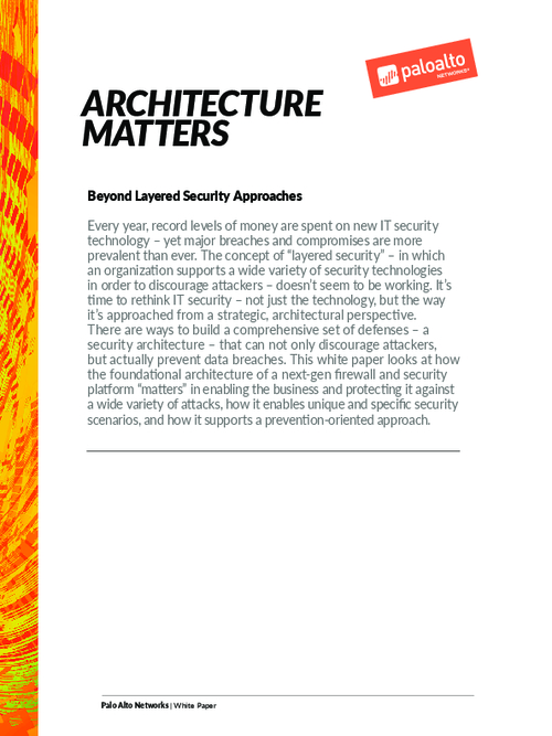 Beyond Layered Security Approaches