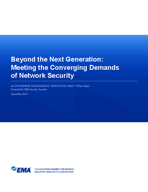 Beyond the Next Generation: Meeting the Converging Demands of Network Security