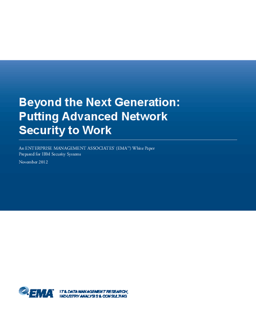 Beyond the Next Generation: Putting Advanced Network Security to Work