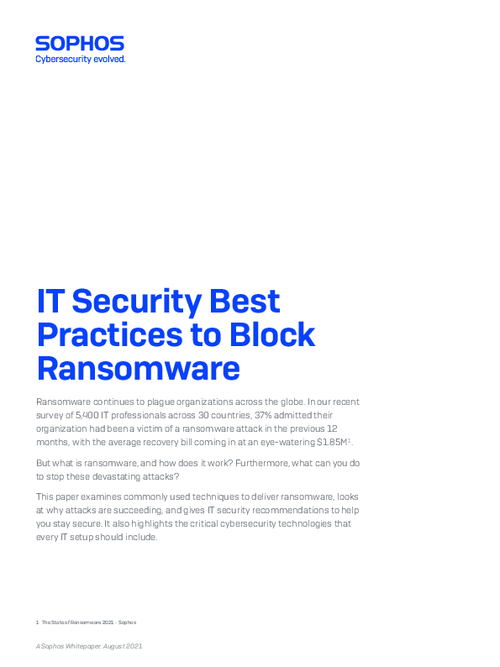 Block Ransomware: The Best Practices in IT Security