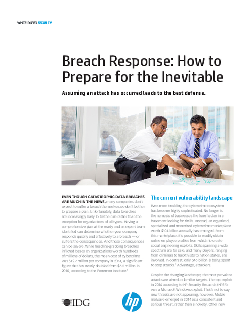 Breach Response: How to Prepare for the Inevitable