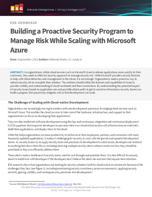 Building a Proactive Security Program to Manage Risk While Scaling with Microsoft Azure