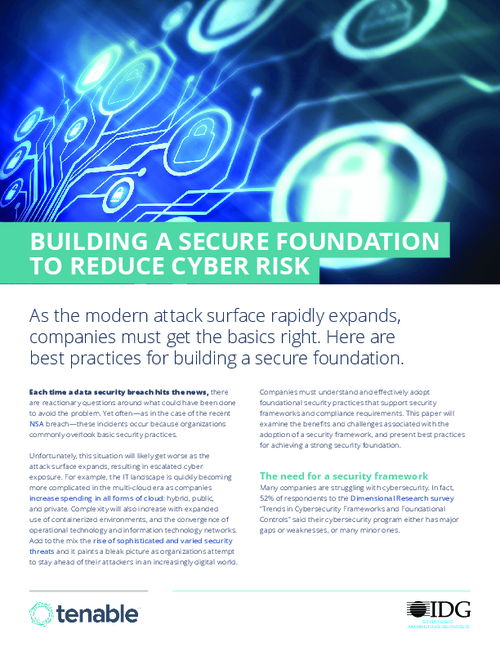 Reducing Cyber Risk: A Secure Foundation