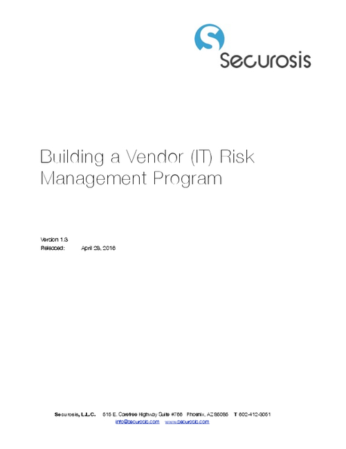 Building An IT Vendor Risk Management Program