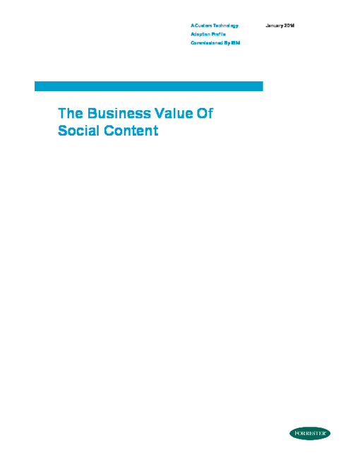 The Business Value of Social Content