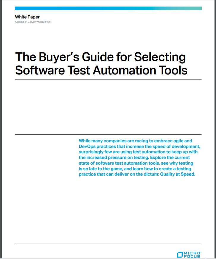 The Buyer's Guide for Selecting Software Test Automation Tools