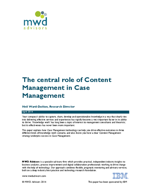 The Central Role of Content Management in Case Management