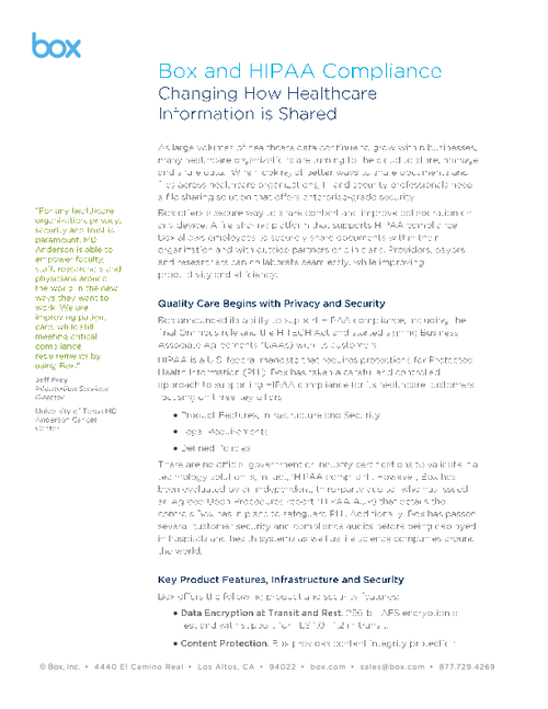 Changing How Health Information is Shared: Box and HIPAA Compliance