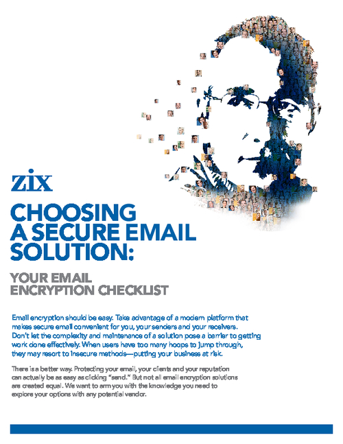 Choosing a Secure Email Solution: Email Encryption Checklist